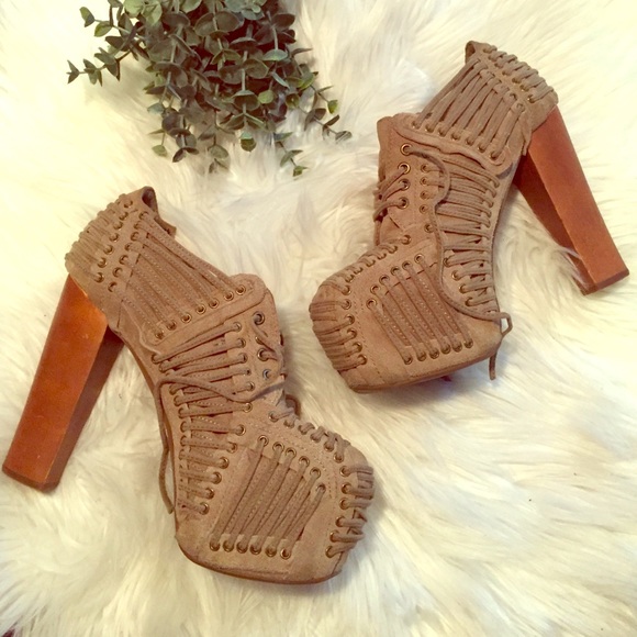 Jeffrey Campbell Shoes - •Jeffrey Campbell• Lita Laced Platform Ankle Boots